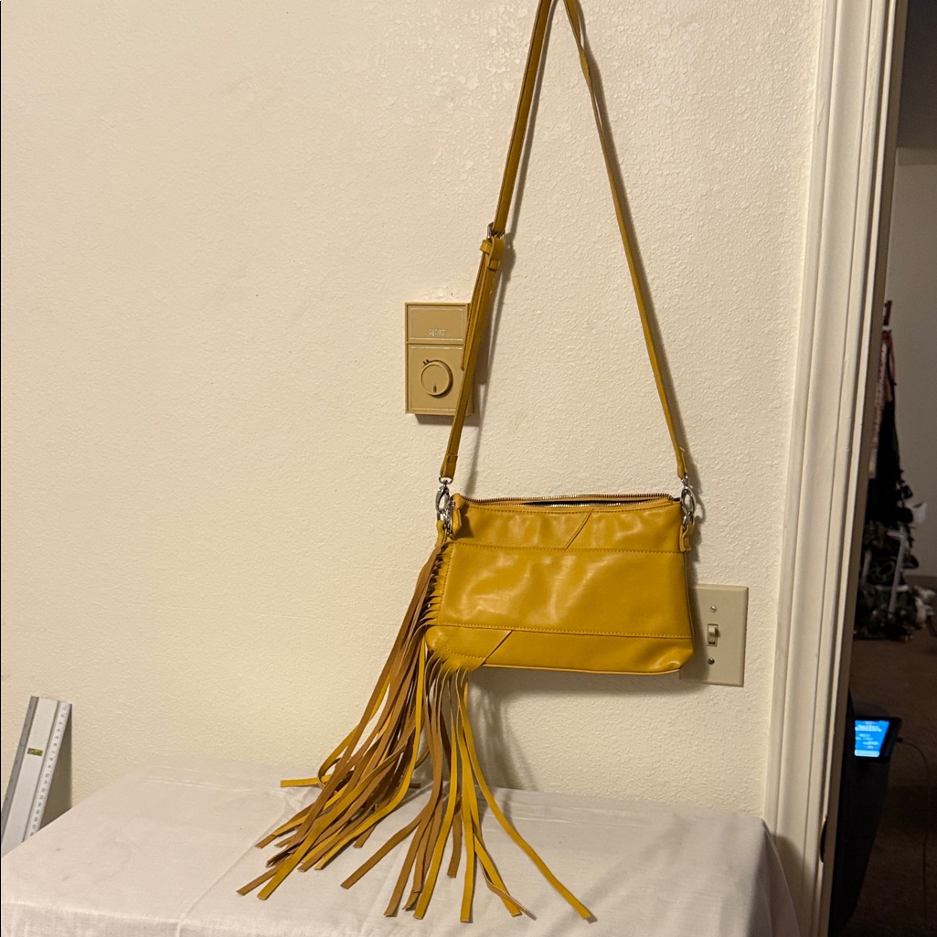 Urban Original Yellow Fringe Shoulder Bag